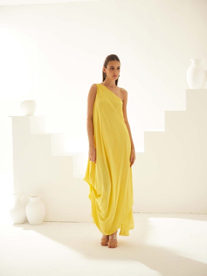 Yellow maxi dress