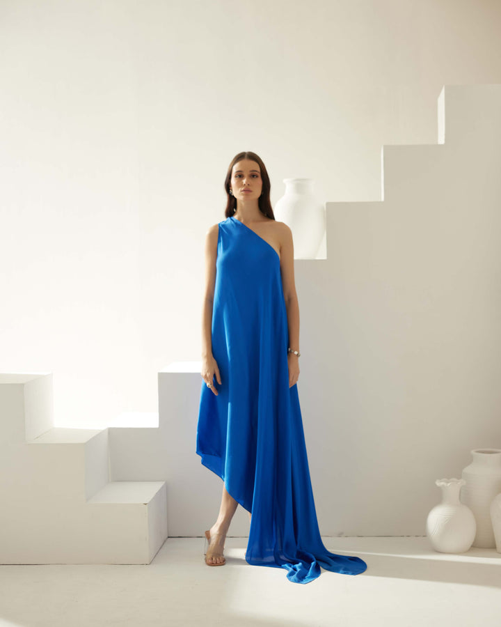 Cobalt blue maxi dress