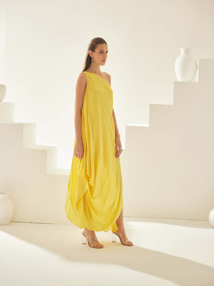 Yellow maxi dress