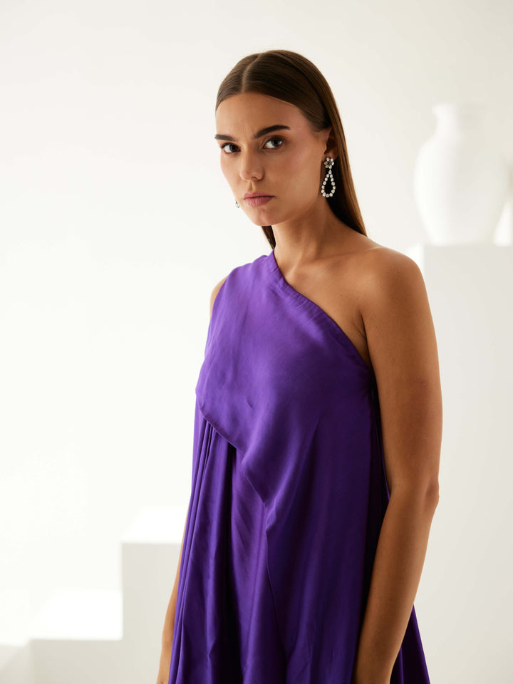 Voilet asymmetrical maxi dress